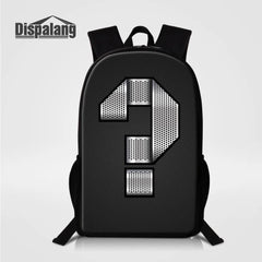 Girls Boys Backpack Number Print School Bag 16 Inch
