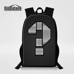 Girls Boys Backpack Number Print School Bag 16 Inch