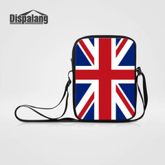 UK/USA Flag Print Shoulder Bag Casual School Handbag Crossbody Mini Messenger Ba