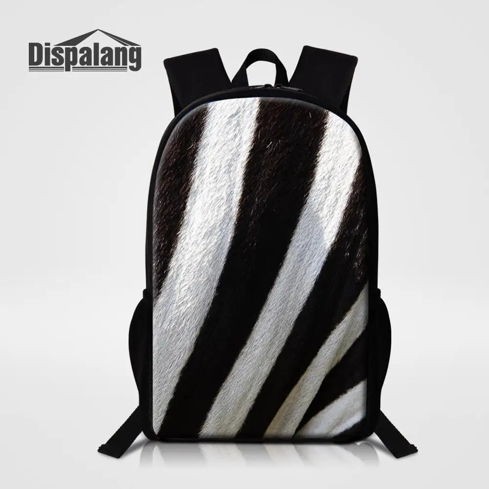Serpentine Print School Backpack Large Capacity Travel Bag