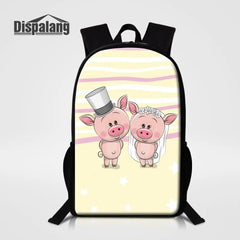 Women Bagpack Female Bookbag Animal Pig Piggy Cartoon School Bags Grils