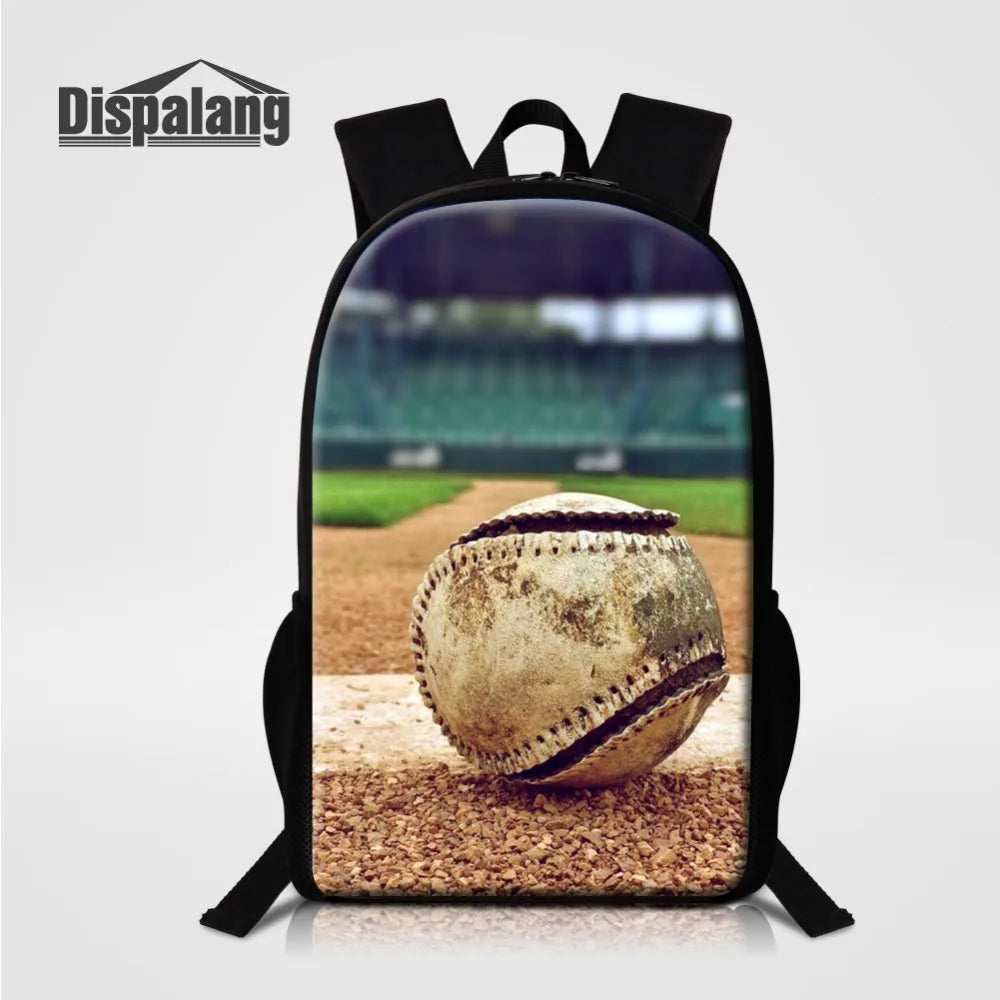 Large Capacity Backpack Ball Pattern School Bags for Teenagers