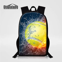 Large Capacity Backpack Ball Pattern School Bags for Teenagers