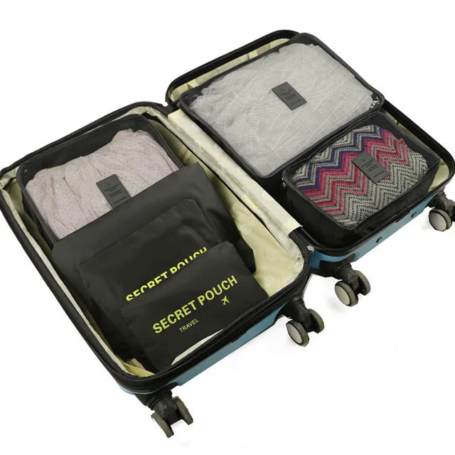 6pcs/Set Travel Organiser Packing Cube for Women & Men