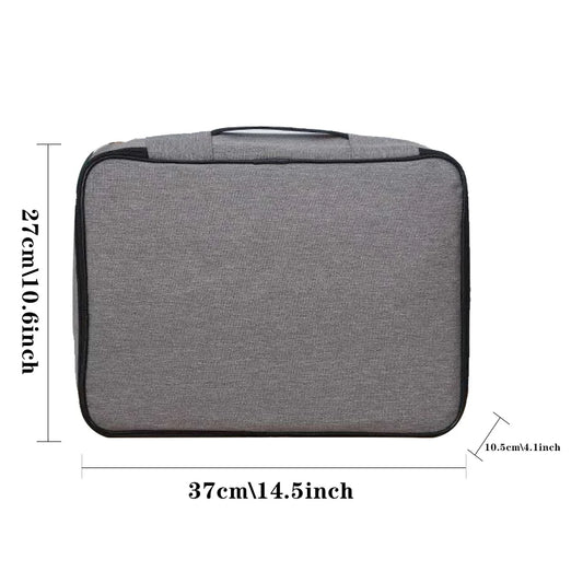 Lockable Document Organizer Case Storage Briefcase Multi-layer File Holder