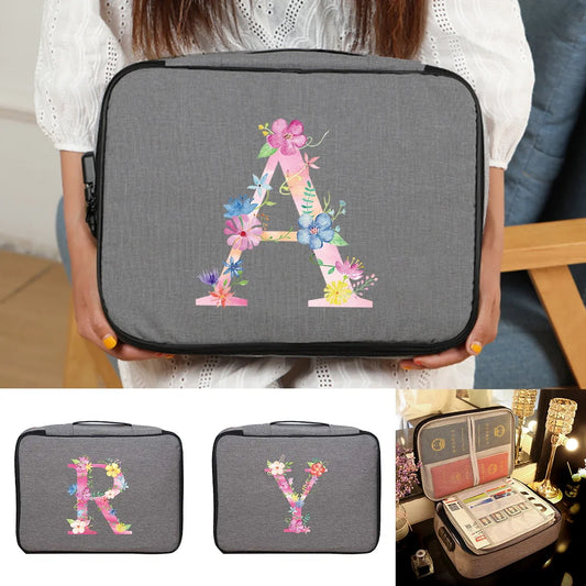 Lockable Document Organizer Case Storage Briefcase Multi-layer File Holder