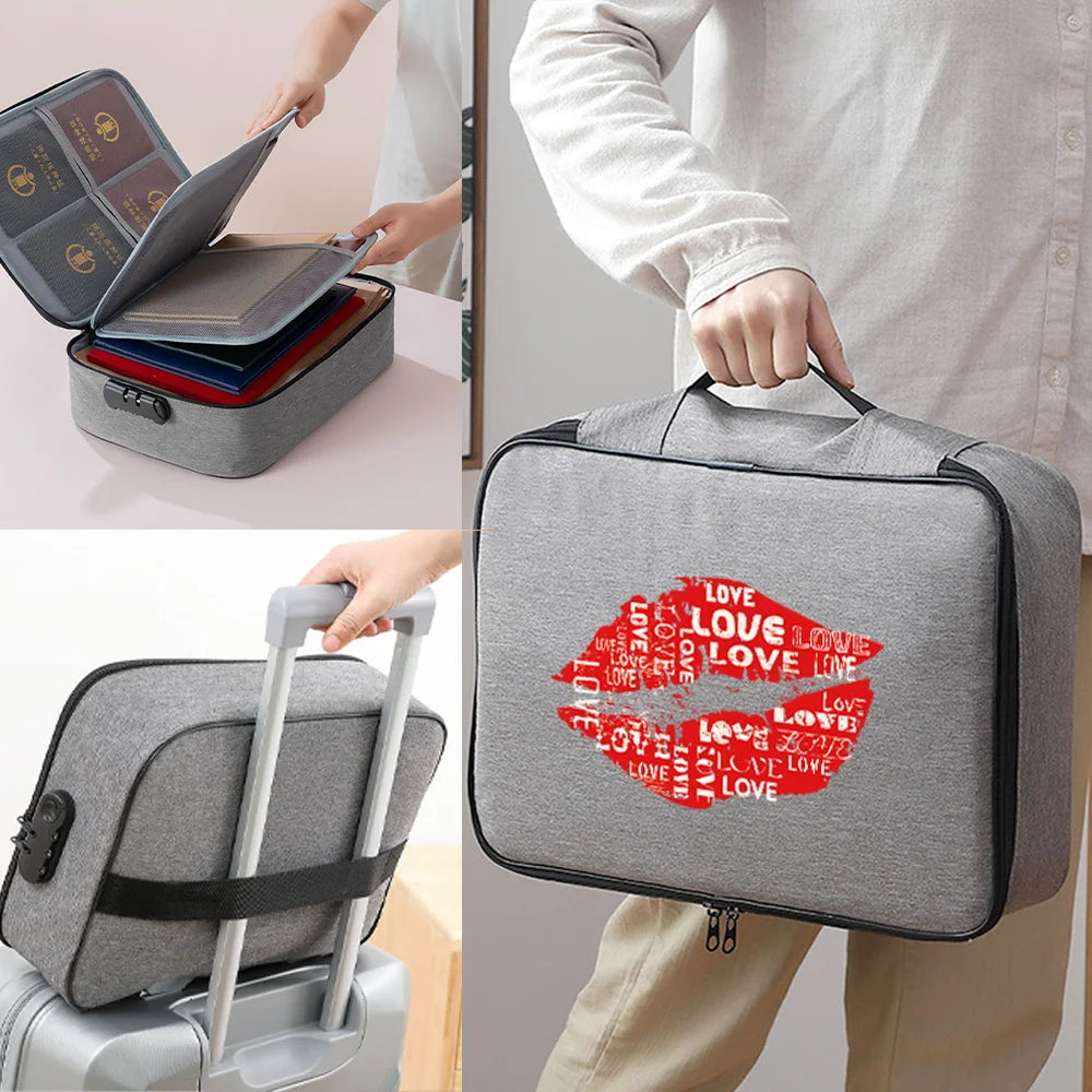 Document Organizer Folder Case Large Lockable Storage Briefcase