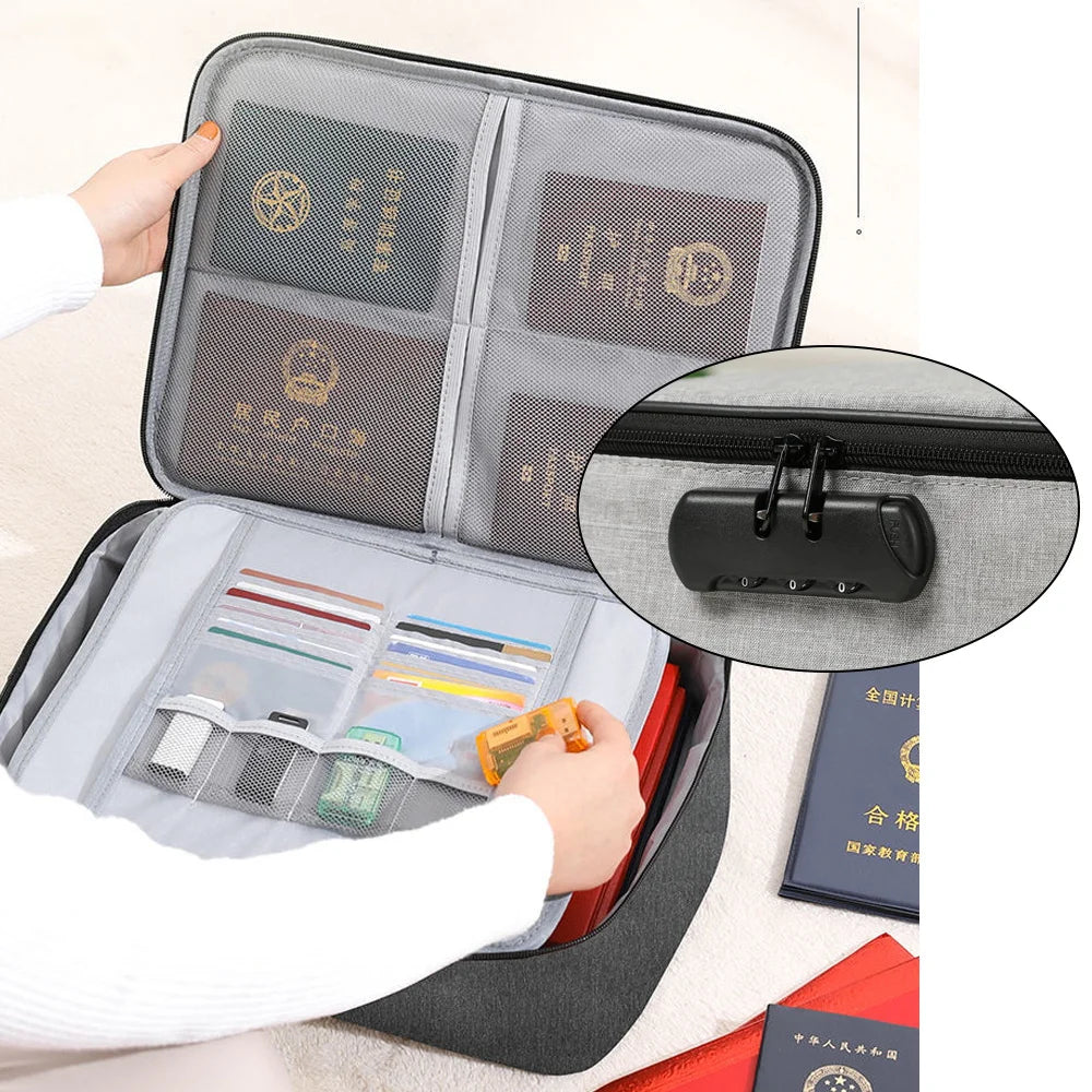 Lockable Document Organizer with Large Capacity