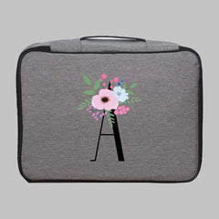 Flower and Letter Print Storage Bag Organizer