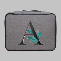 Leaf Print Document Storage Bag Organizer with Lock