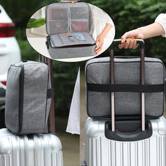 Documents Organizer Briefcase File Lockbox Travel Bag