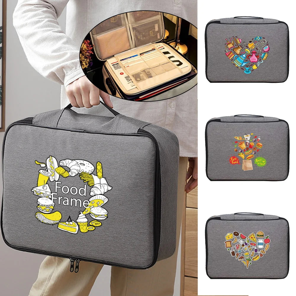 Documents Organizer Briefcase File Lockbox Travel Bag