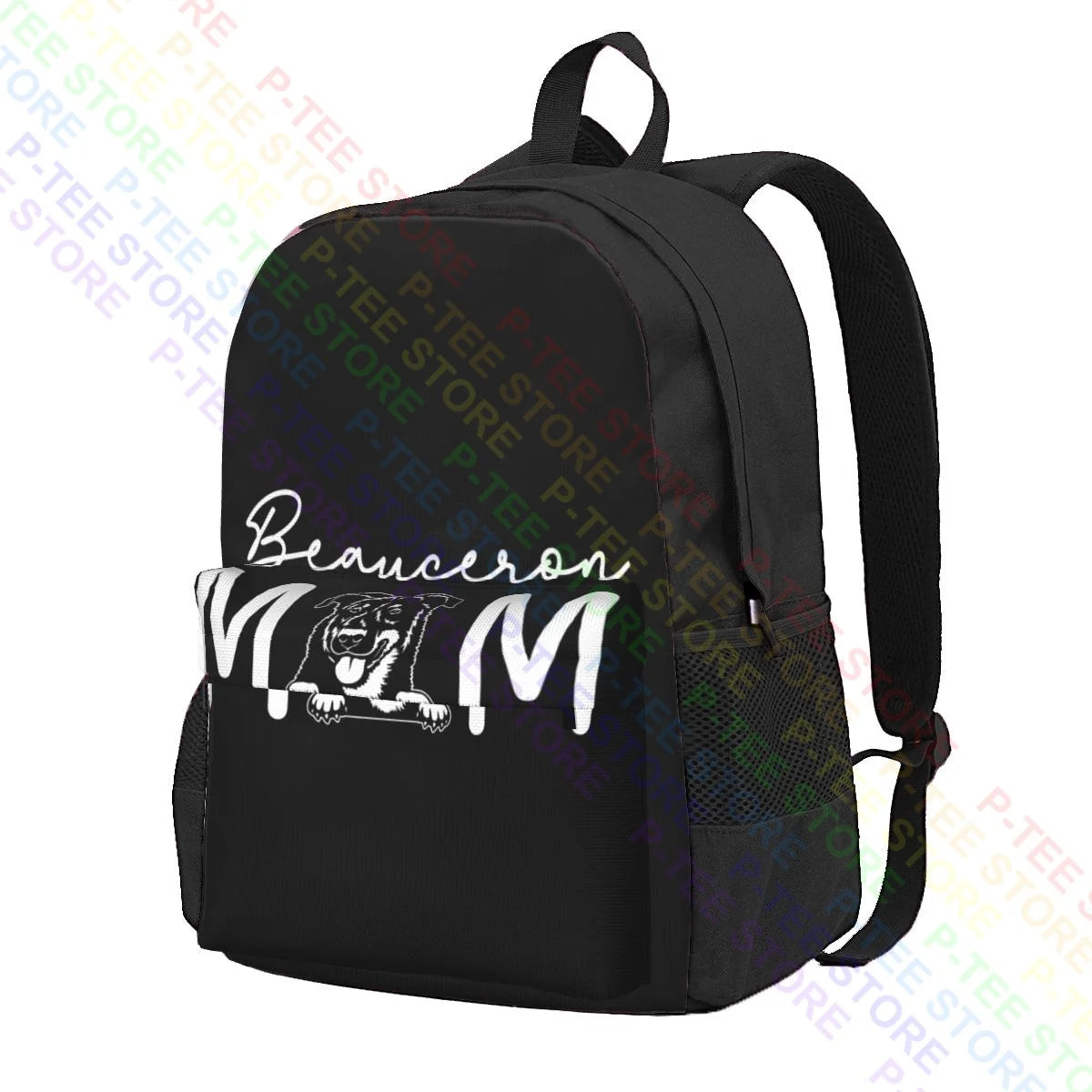 Dog Mom Lover Fur Mama Beauceron Large Capacity Backpack Gym Schoolbag