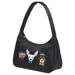 Dog Print Underarm Shoulder Bags Square Handbag