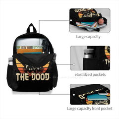Dog The Dood Funny Retro Gift Backpack For Student School Laptop Travel Bag