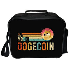 Dogecoin Anime Picnic Bag Insulated Canvas Lunch Bags for Women