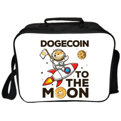 Dogecoin Anime Picnic Bag Insulated Canvas Lunch Bags for Women