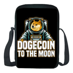 Dogecoin Mini School Bag Phone Bag Boy Girl Shoulder Bag Casual Crossbody Bag