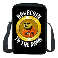 Dogecoin Mini School Bag Phone Bag Boy Girl Shoulder Bag Casual Crossbody Bag
