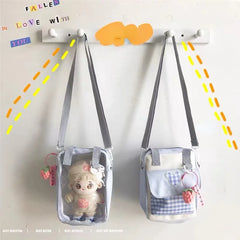 College Style Transparent Shoulder Messenger Bag for Girls