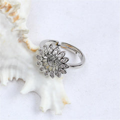 14k Court Style Sunflower Pearl Empty Tray DIY Accessories