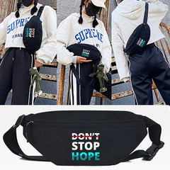 Letter Print Waist Bags Large Capacity Crossbody Chest Bag