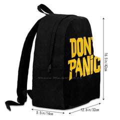 Dont Panic! School Bag Big Capacity Backpack Laptop 15 Inch