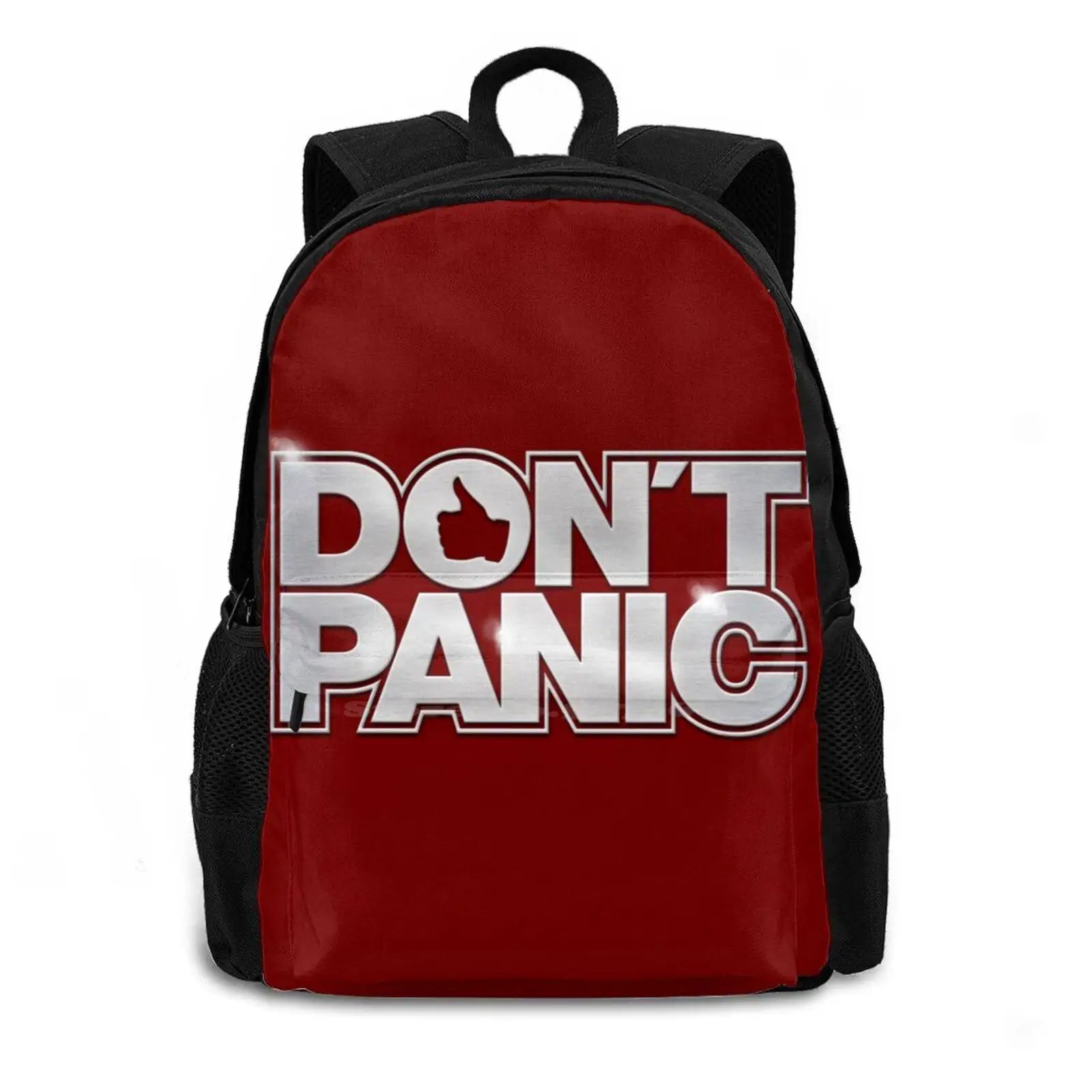 Dont Panic T-Shirt 3D Print Backpack Casual Bag Hitchhikers Guide