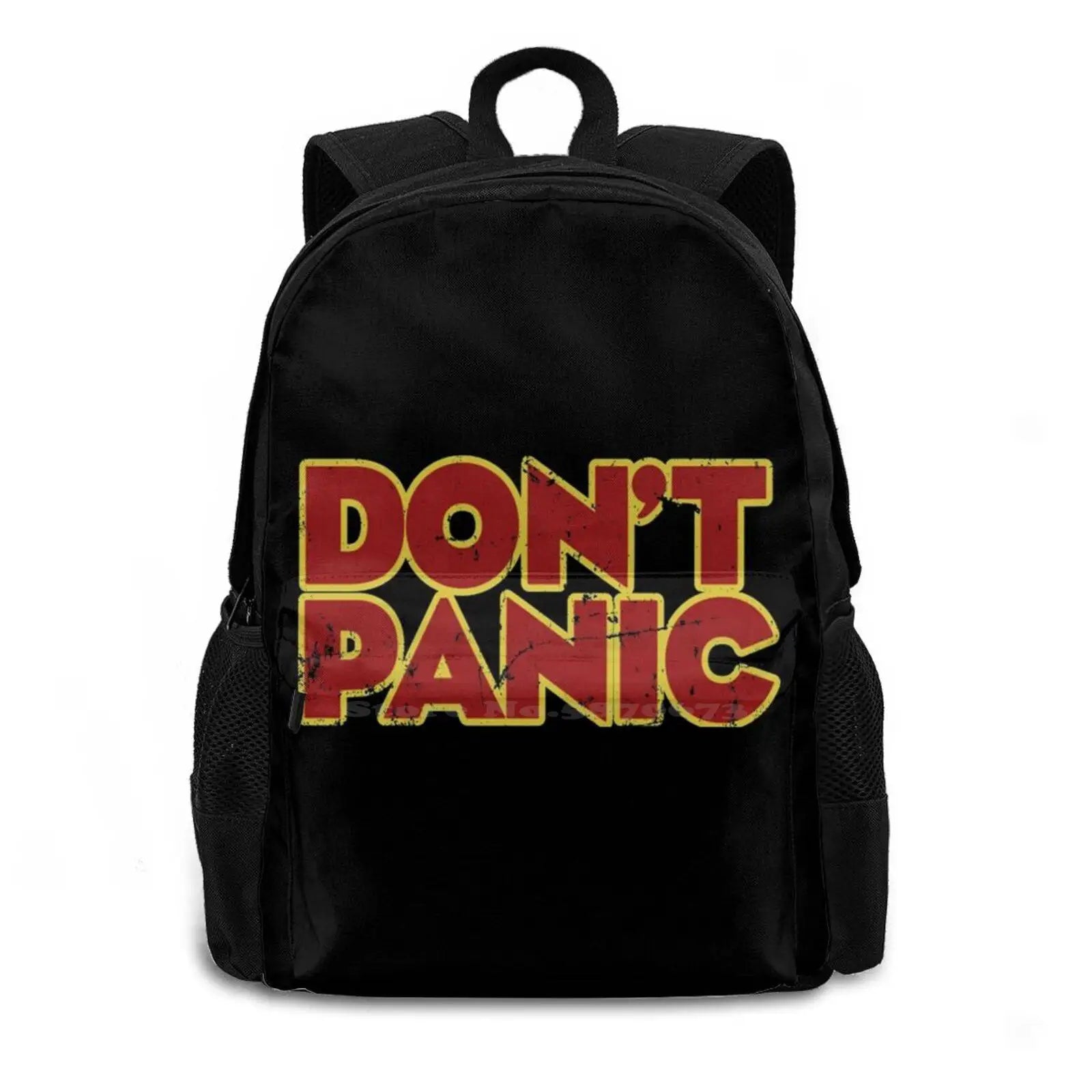 Dont Panic T-Shirt Large Capacity Backpack Laptop Travel Bags