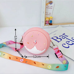 Donut Round Crossbody Bag Kid Toddler Girl Children Shoulder Handbag