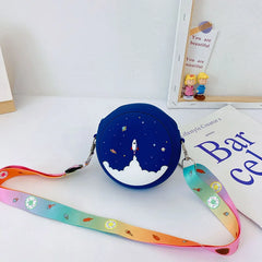 Donut Round Crossbody Bag Kid Toddler Girl Children Shoulder Handbag