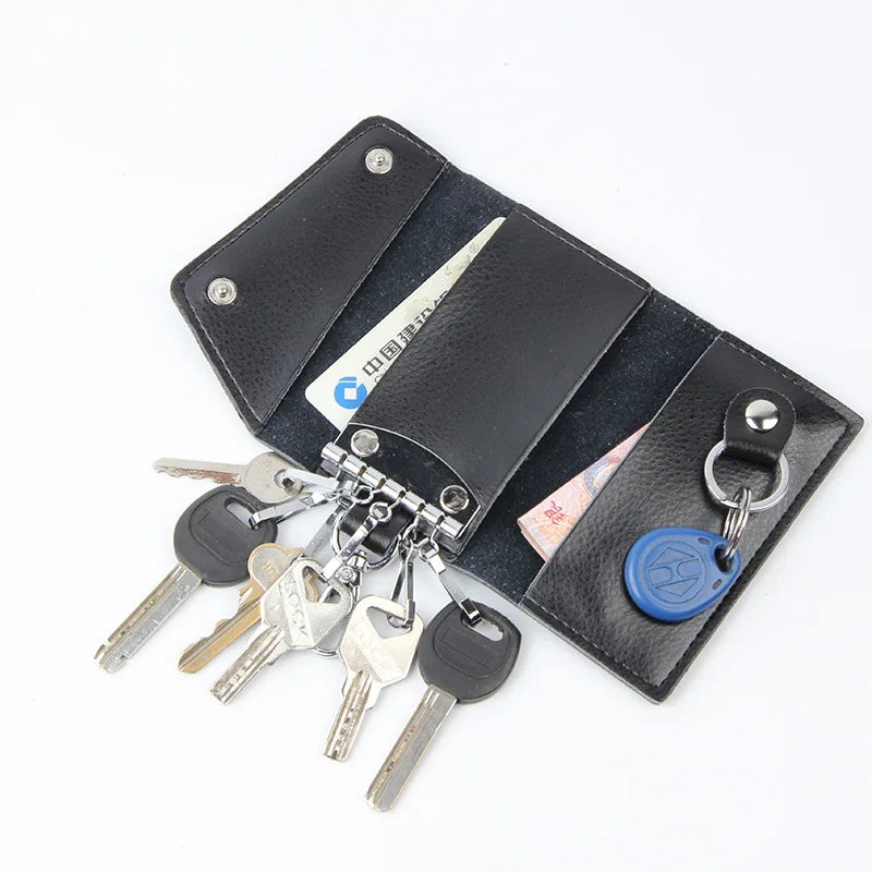 Leather Waist Hanging Men's Key Bag Multi-function Keychain