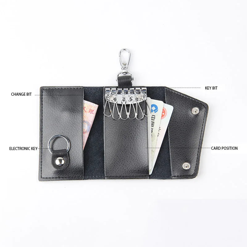 Leather Waist Hanging Men's Key Bag Multi-function Keychain