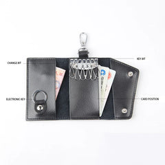Leather Waist Hanging Men's Key Bag Multi-function Keychain
