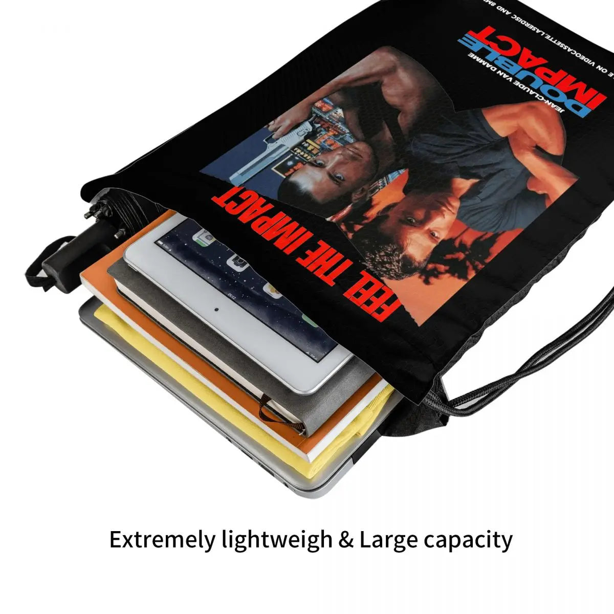 Double Impact Van Damme 1990S 90S Movie Drawstring Bags Gym Bag