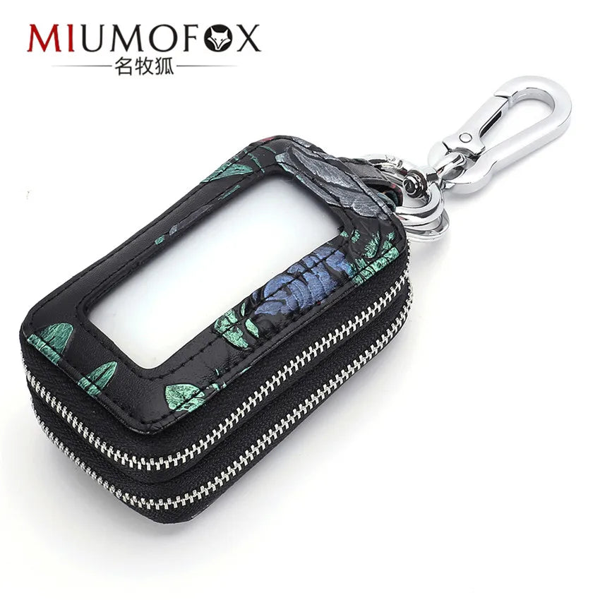 Leather Key Bag Women Large Capacity Car Key Case Organizer