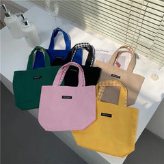 Women's Plaid Shoulder Shopper Bags Small Tote Purse Handbags