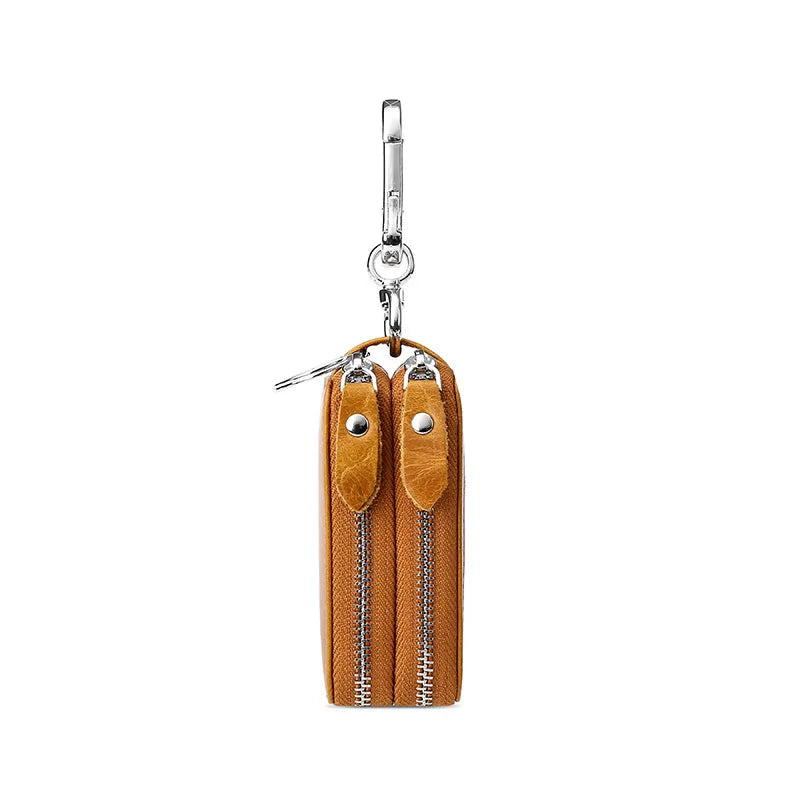 100% Oil Wax Leather Car Key Case Holder