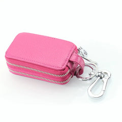 Double Zipper Leather Key Bag Universal Key Wallet