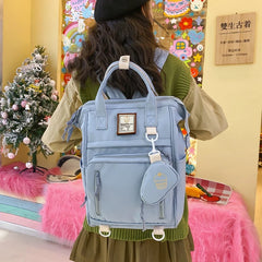 Double Zipper Women Backpack School Bags Student Shoulder Bag Laptop Mochila