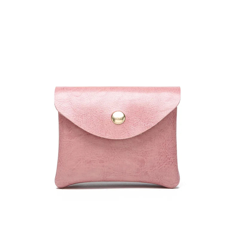 Retro Oil Wax Pocket Mini European American Style Zipper Bag