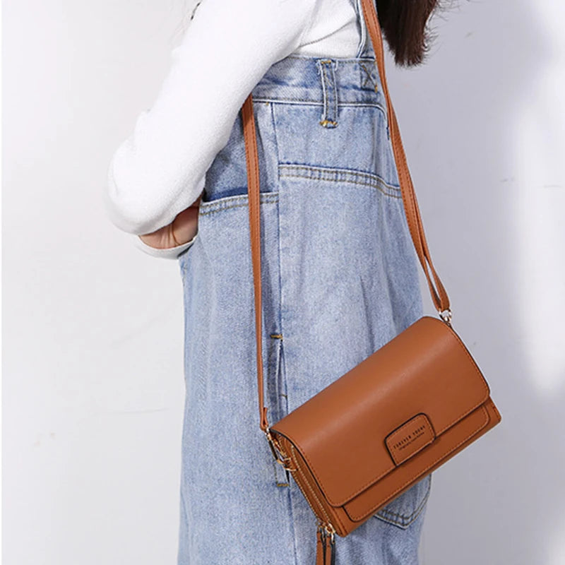 Small Cellphone Hand Bag Female Shoulder Bags Leather Mini Crossbody