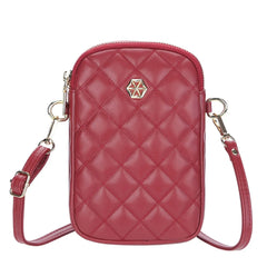 Double Zipper Women's Wallet Shoulder Mini Leather Bags Straps