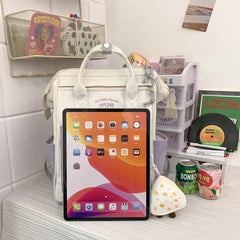 Double Zippers Women Backpack Multifunction School Bags