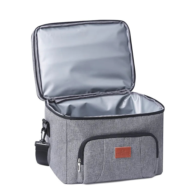 Double Deck Portable Leakproof Insulated Lunch Cooler Bag Picnic Food Storage