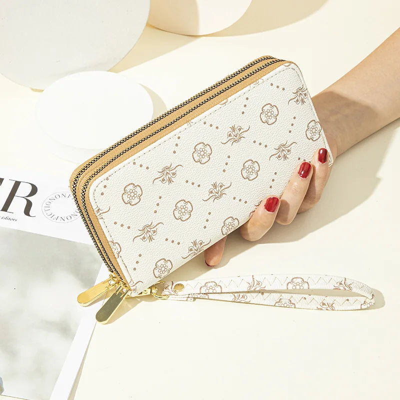 Zipper Clutch Bag Wallet Women's Long High-Capacity Mobile Phone Purse