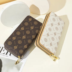 Zipper Clutch Bag Wallet Women's Long High-Capacity Mobile Phone Purse