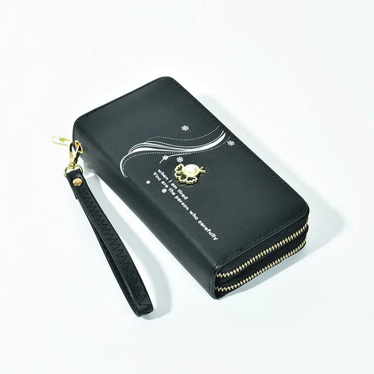 Double Zipper Wallet Women's Large Capacity Hand Bag