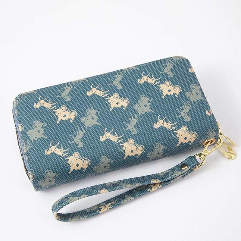 Double Zipper Wallet Women's Long High-Capacity Hand Bag