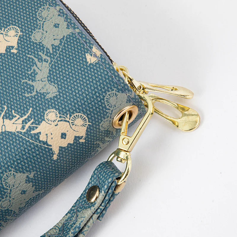 Double Zipper Wallet Women's Long High-Capacity Hand Bag